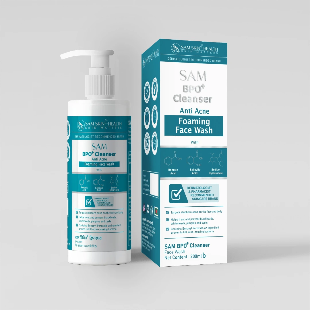 SAM BPO+ Cleanser 200ML – Acne Control Face Wash with Benzoyl Peroxide price in bangladesh