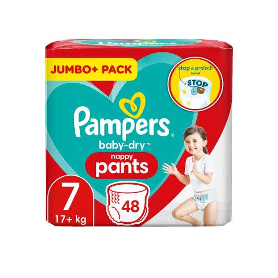 Pampers Baby Dry Pants Jumbo Pack 7 (17kg+28 ) 48 Diapers price in Bangladesh | Authentic Product by Shundorjo