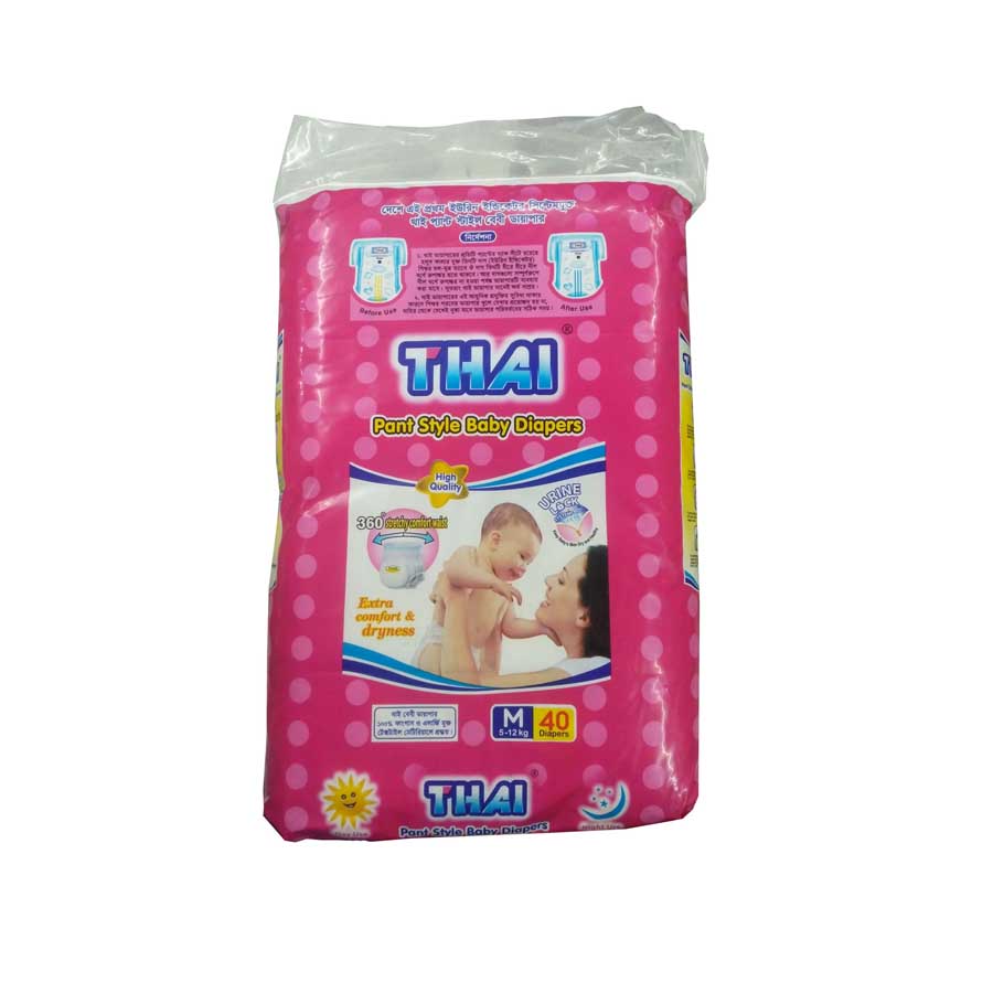 Thai Baby Diaper Pant M (5-12kg) 40pcs price in Bangladesh | Authentic Product by Shundorjo