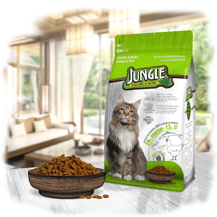 Jungle Adult Cat Food Chicken and Fish 500gm price in Bangladesh | Authentic Product by Shundorjo