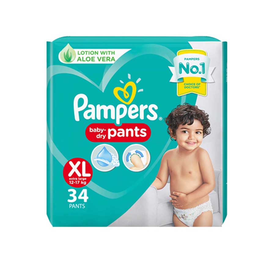 Pampers Baby Dry Pants Diaper Pant XL (12-17kg) 34pcs price in Bangladesh | Authentic Product by Shundorjo
