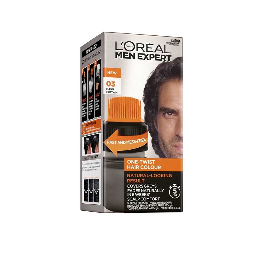 L'Oreal Men Expert One-Twist Hair Colour - 03 Dark Brown price in Bangladesh | Authentic Product by Shundorjo