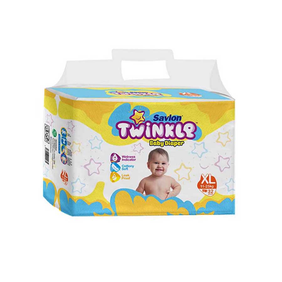 Savlon Twinkle Baby Belt Diaper XL (11-25kg) 32pcs price in Bangladesh | Authentic Product by Shundorjo