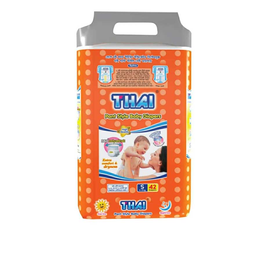 Thai Baby Diaper Pant S (4-8kg) 42pcs price in Bangladesh | Authentic Product by Shundorjo