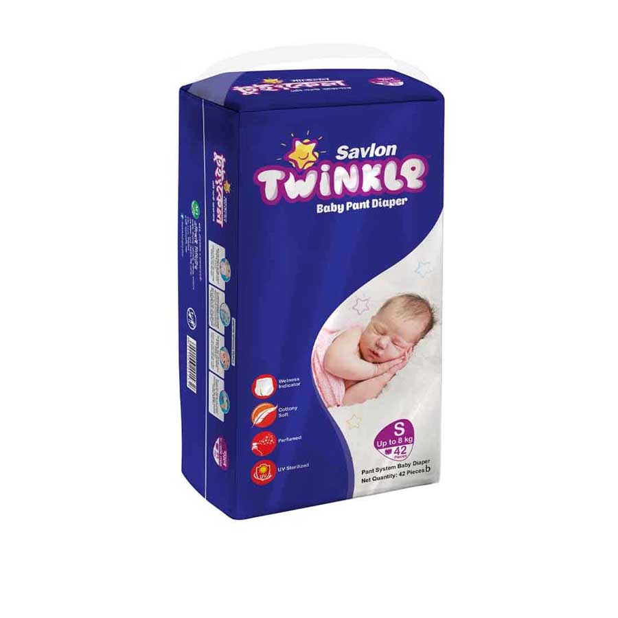 Savlon Twinkle Baby Pant Diaper S (Up To 8kg) 42pcs price in Bangladesh | Authentic Product by Shundorjo