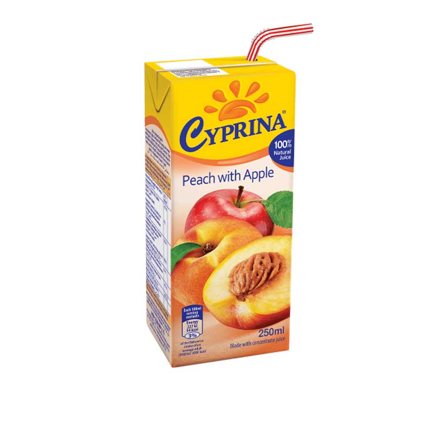 Cyprina Slim 100% Natural Peach With Apple Juice 250ml price in Bangladesh | Authentic Product by Shundorjo
