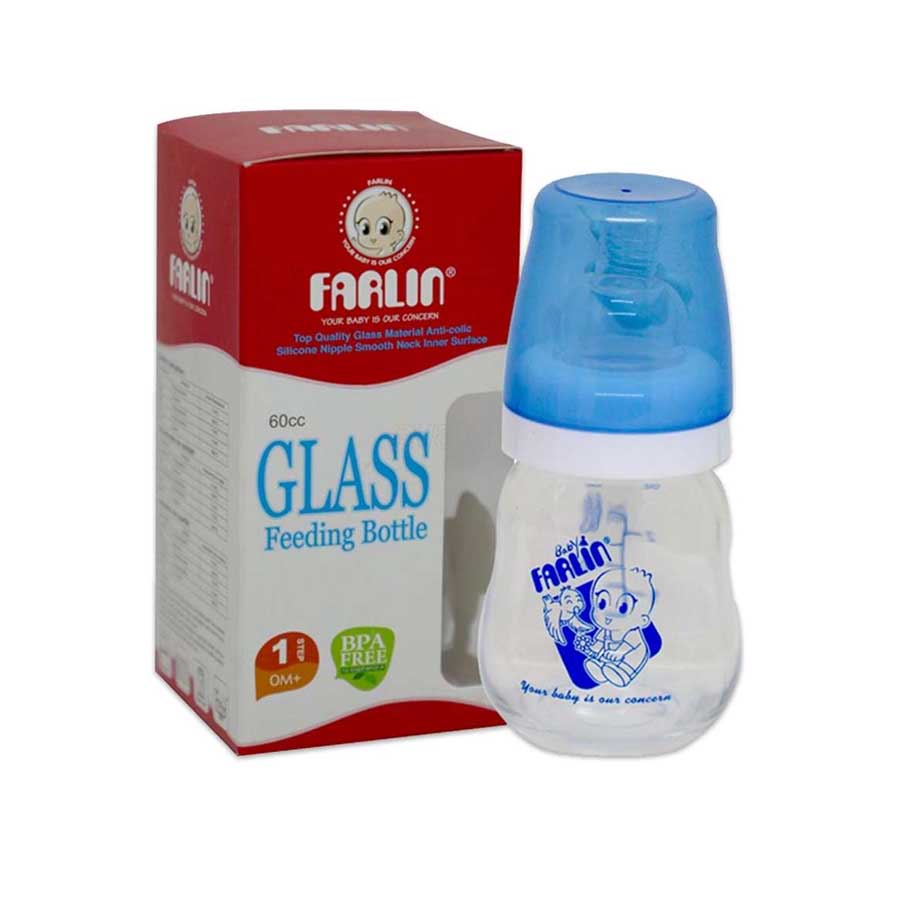 Farlin Heat Resistant Glass Feeding Bottle 0 + Month 60ml price in Bangladesh | Authentic Product by Shundorjo