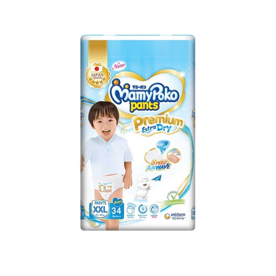 Mamy Poko Pants Premium Extra Dry XXL Boys (15-25Kg) 34pcs price in Bangladesh | Authentic Product by Shundorjo