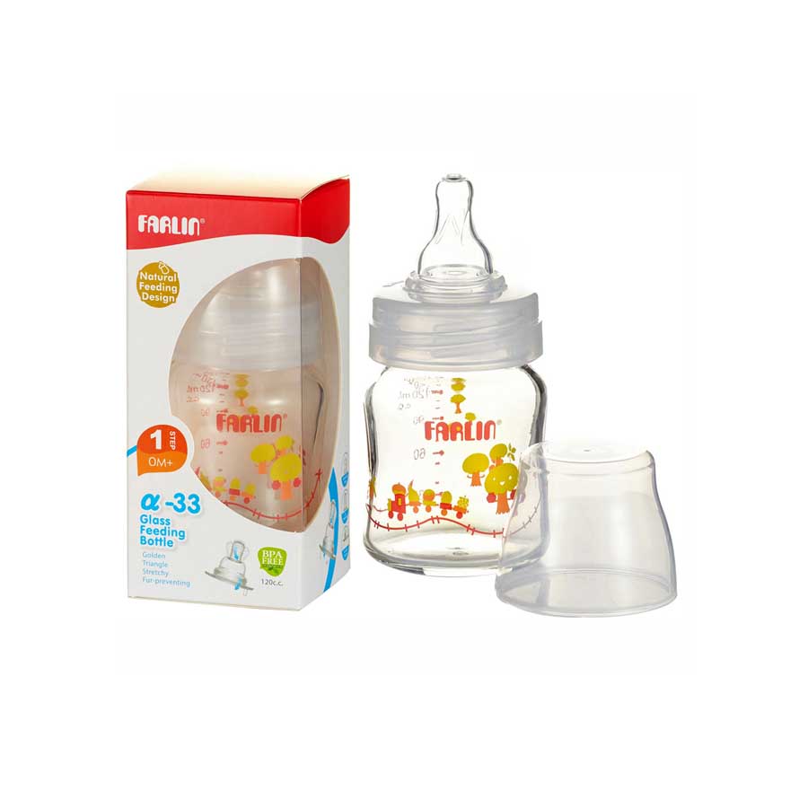 Farlin Wide Neck Glass Feeder Bottle 0 + Month 120ml price in Bangladesh | Authentic Product by Shundorjo