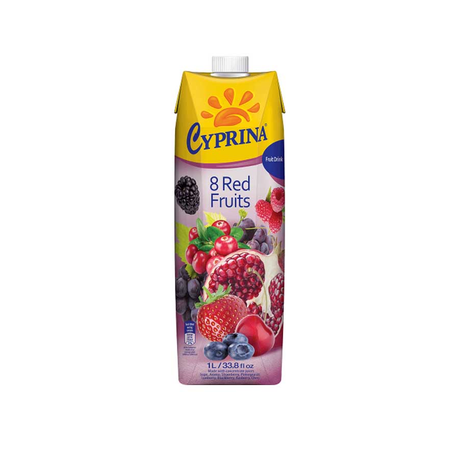 Cyprina 8 Red Fruits Fruit Drink Juice 100% Natural 1ltr price in Bangladesh | Authentic Product by Shundorjo