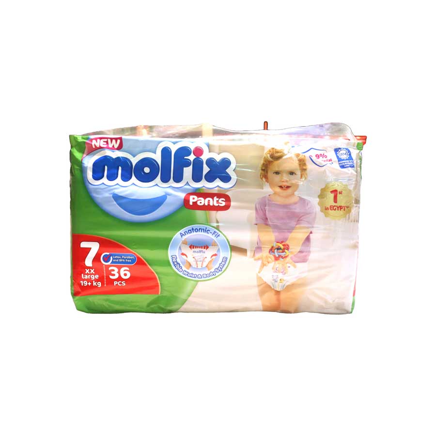 Molfix Baby Diaper Pants Extra Large 7 (19+Kg) 36pcs price in Bangladesh | Authentic Product by Shundorjo