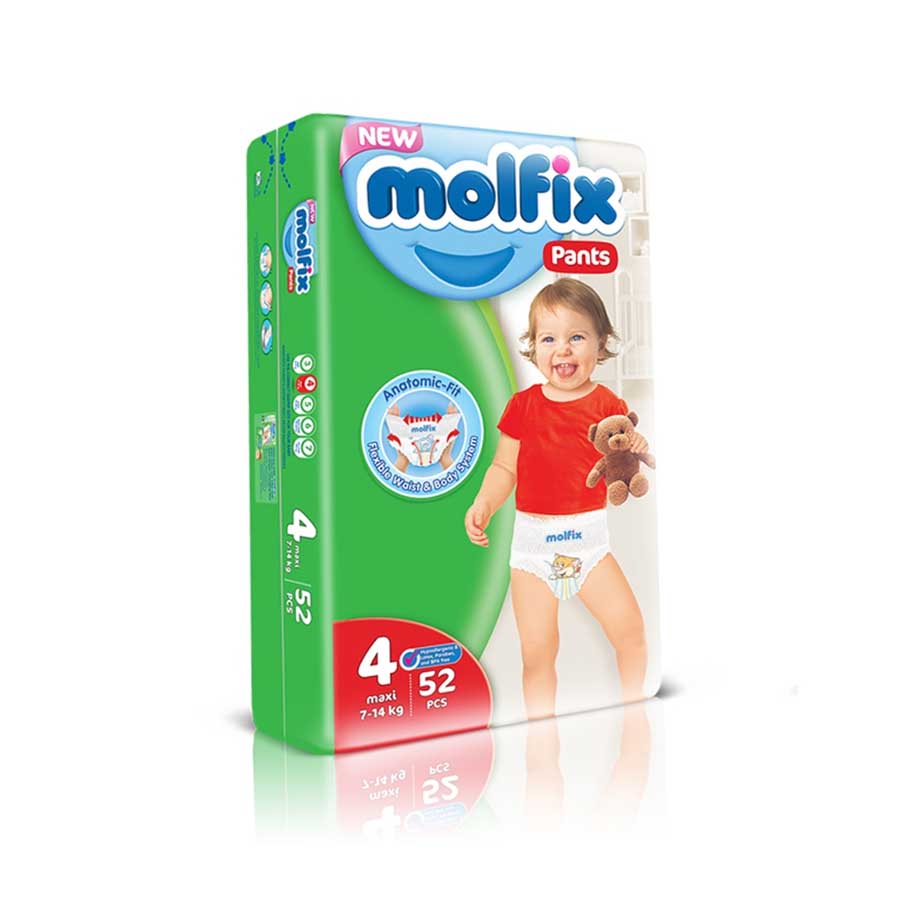 Molfix Baby Diaper Pants Maxi 4 (9-14kg) 52pcs price in Bangladesh | Authentic Product by Shundorjo