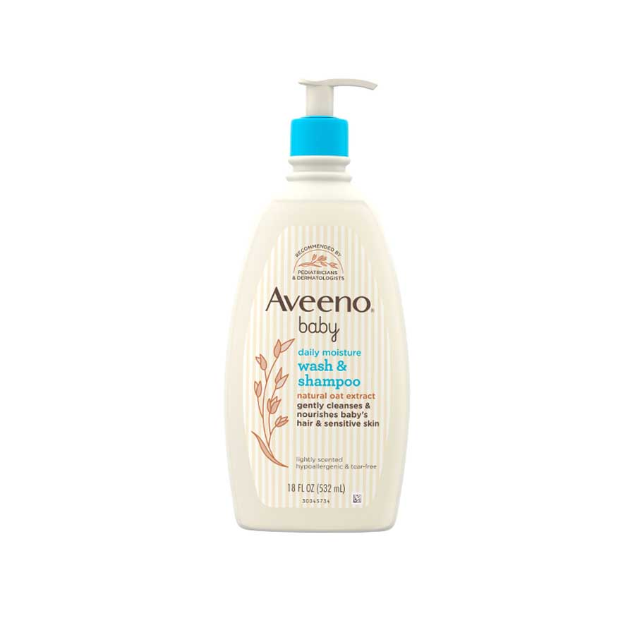 Aveeno Baby Daily Moisture Gentle Bath Wash and Shampoo 532ml price in Bangladesh | Authentic Product by Shundorjo