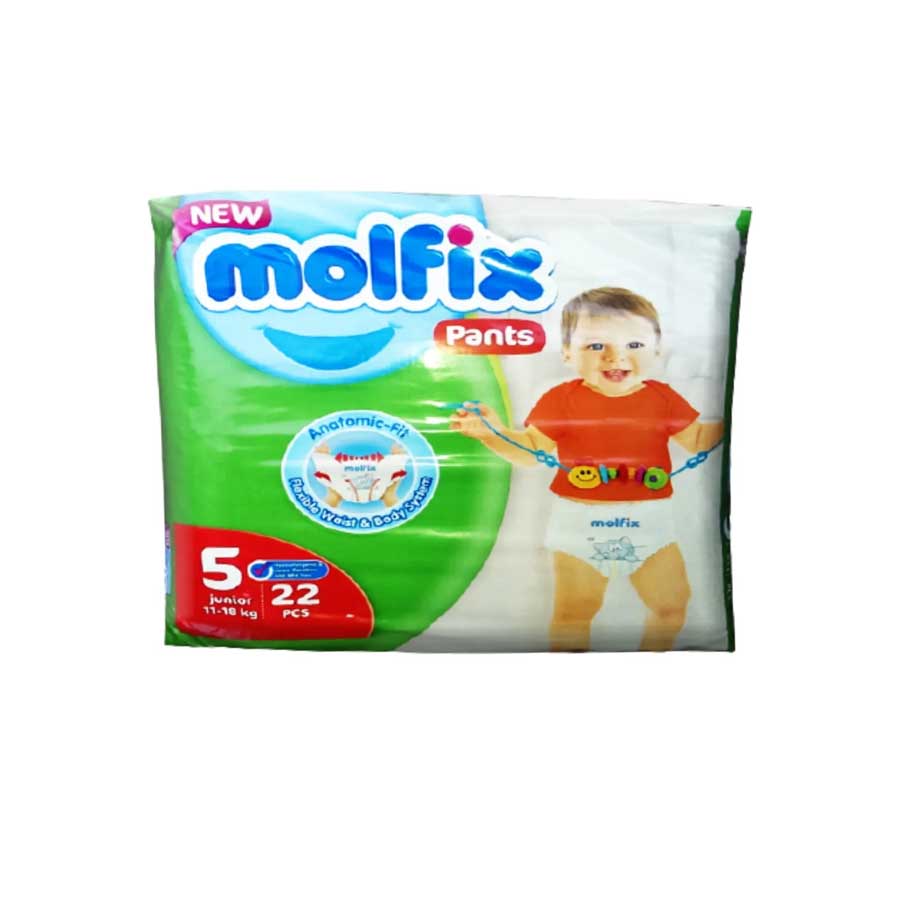 Molfix Baby Diaper Pant Extra Large 5 (12-17kg) 22pcs price in Bangladesh | Authentic Product by Shundorjo
