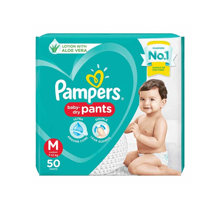 Pampers Baby Diaper Pants M (7-12kg) 50pcs price in Bangladesh | Authentic Product by Shundorjo