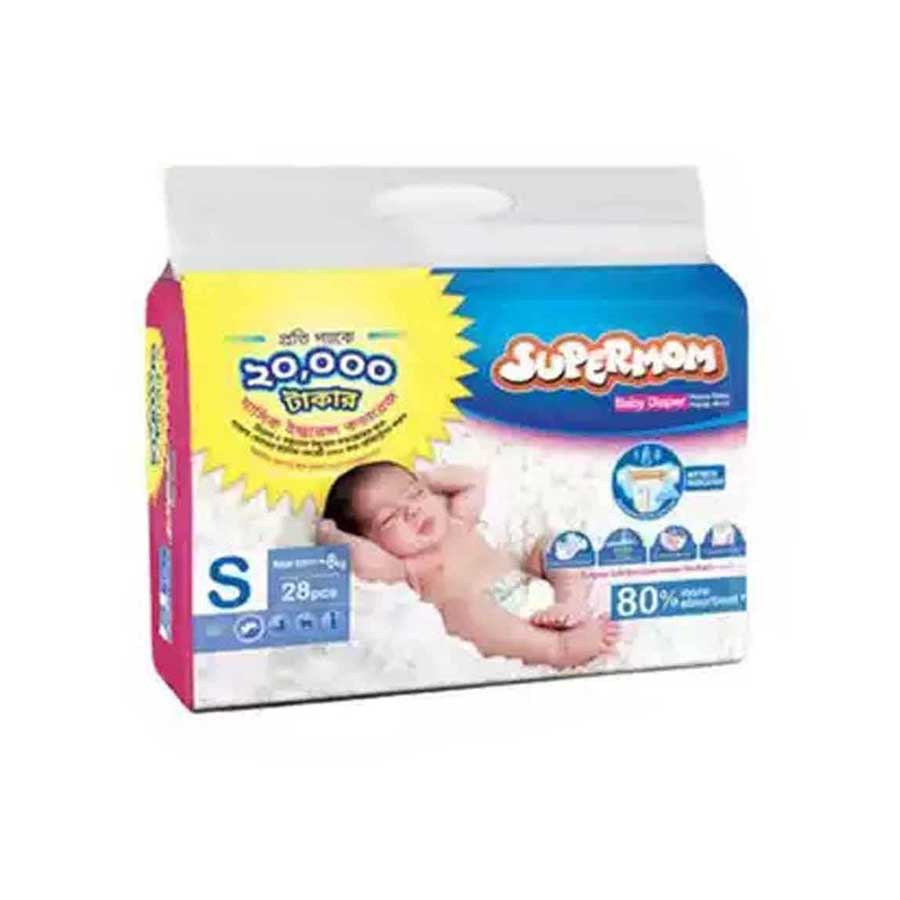 Supermom Baby Diaper Belt S New Born 8kg 28pcs price in Bangladesh | Authentic Product by Shundorjo