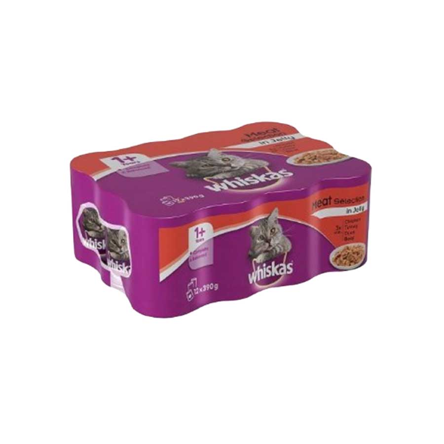 Whiskas Canned In Jelly Salmon, Trout and Whitefish 6x390gm price in Bangladesh | Authentic Product by Shundorjo