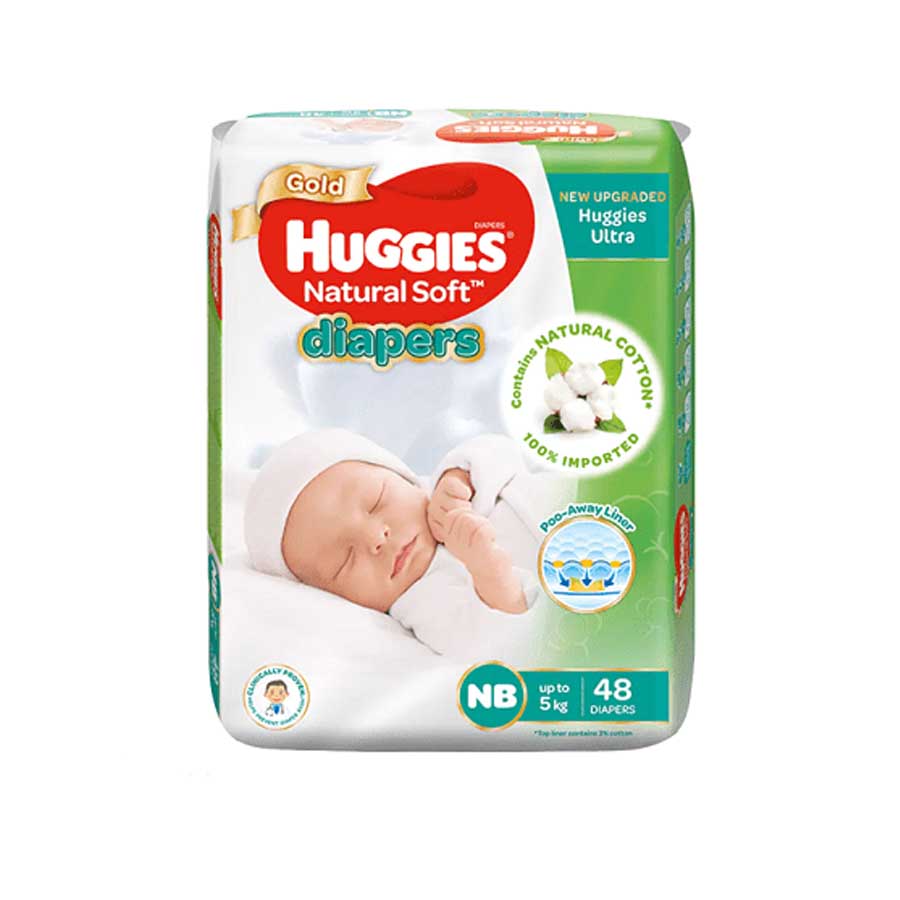 Huggies Baby Diaper Ultra New Born Belt Up To 5kg 48pcs price in Bangladesh | Authentic Product by Shundorjo