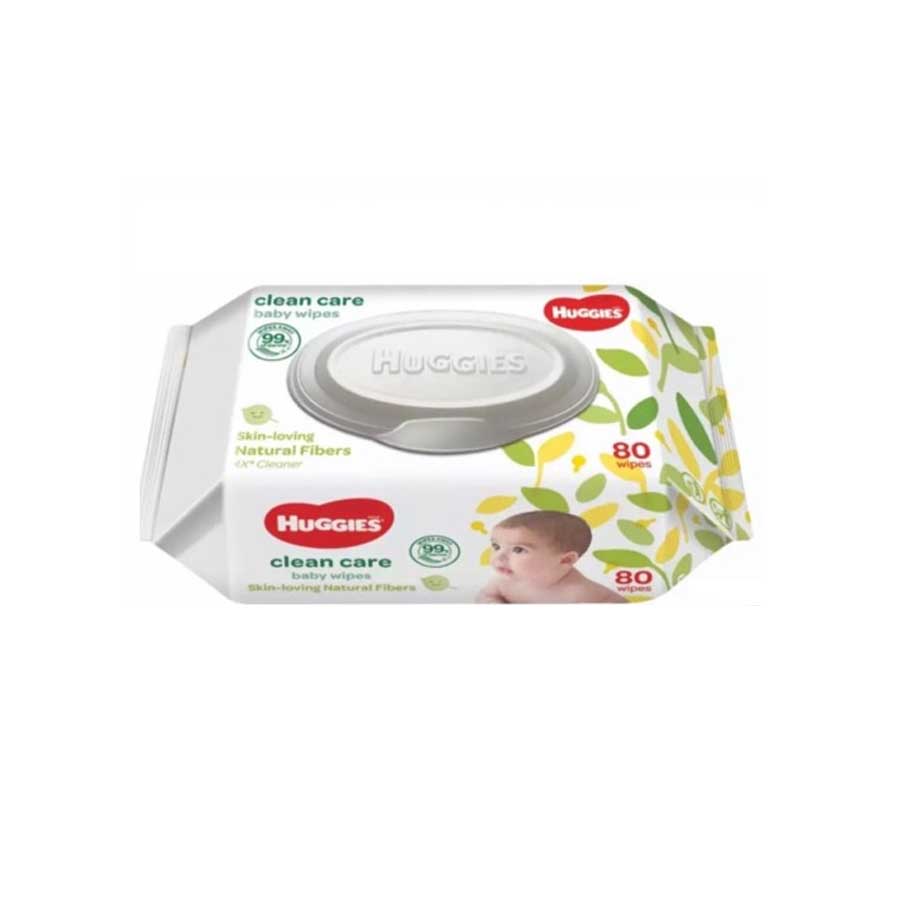 Huggies Clean Care Baby Wipes Natural Fibers 80pcs price in Bangladesh | Authentic Product by Shundorjo
