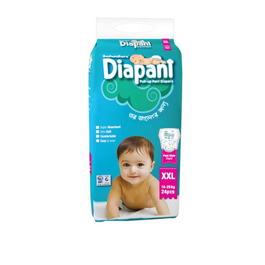 Bashundhara Diapant Baby Diaper XXL (14-25kg) 24pcs price in Bangladesh | Authentic Product by Shundorjo