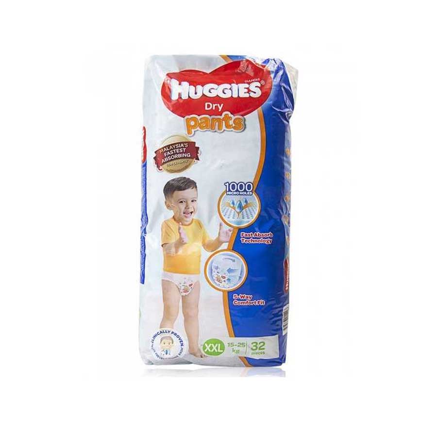 Huggies Dry Pants Baby Diaper XXL (15-25kg) 32pcs price in Bangladesh | Authentic Product by Shundorjo