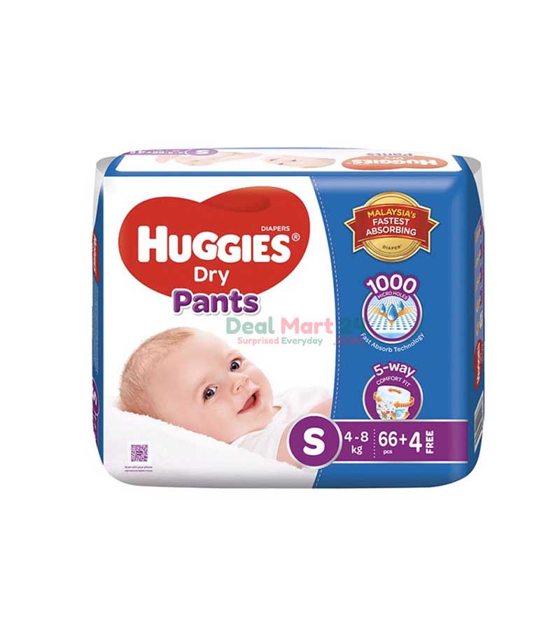 Huggies Dry Pants Diaper S 4-8 kg 66 pcs price in Bangladesh | Authentic Product by Shundorjo