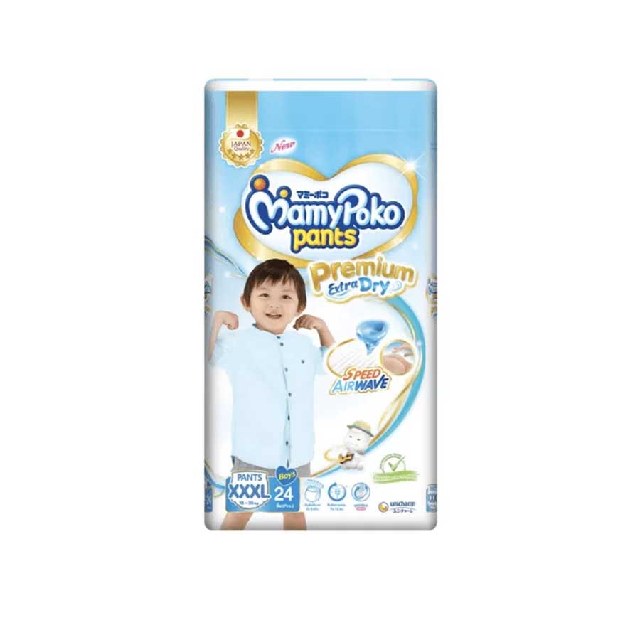 MamyPoko Pants Premium Extra Dry XXXL Boys (18-35kg) 24pcs price in Bangladesh | Authentic Product by Shundorjo