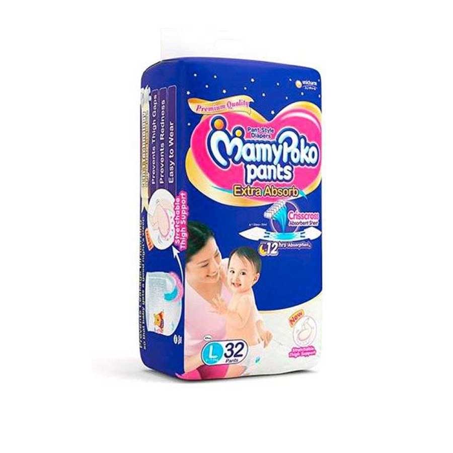 MamyPoko Pants Diaper L (9-14kg) 32pcs price in Bangladesh | Authentic Product by Shundorjo