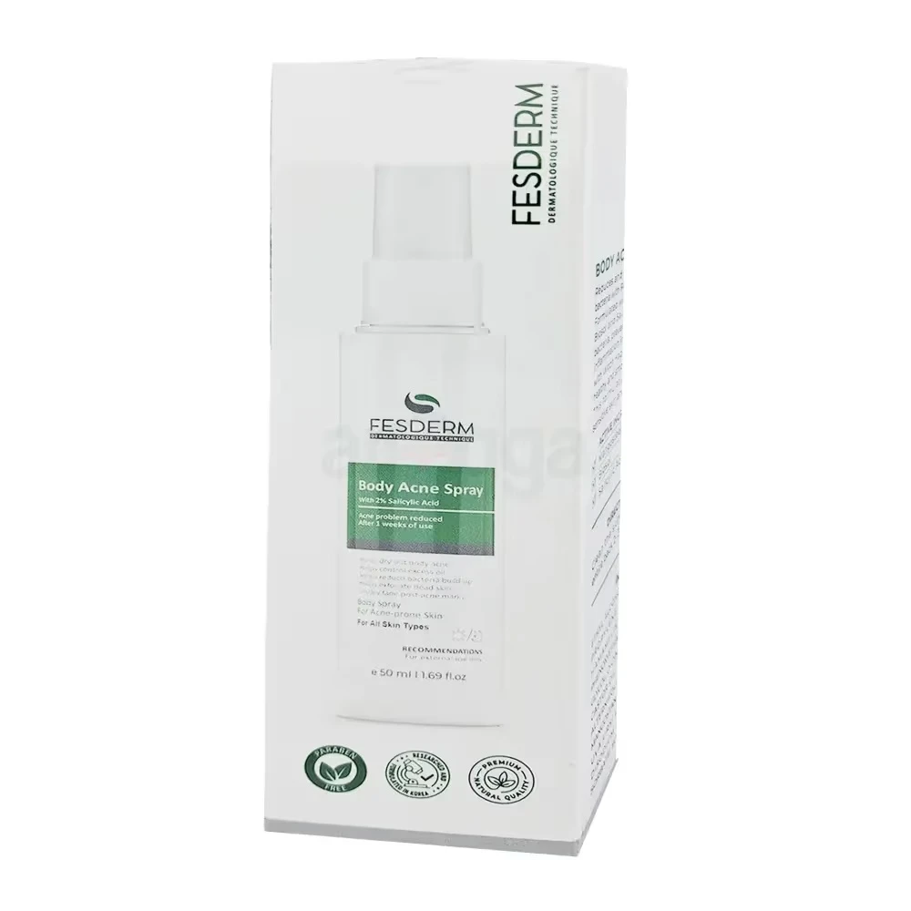 FESDERM Body Acne Spray with 2% Salicylic Acid for Acne-Prone Skin – 50ml price in Bangladesh | Authentic Product by Shundorjo