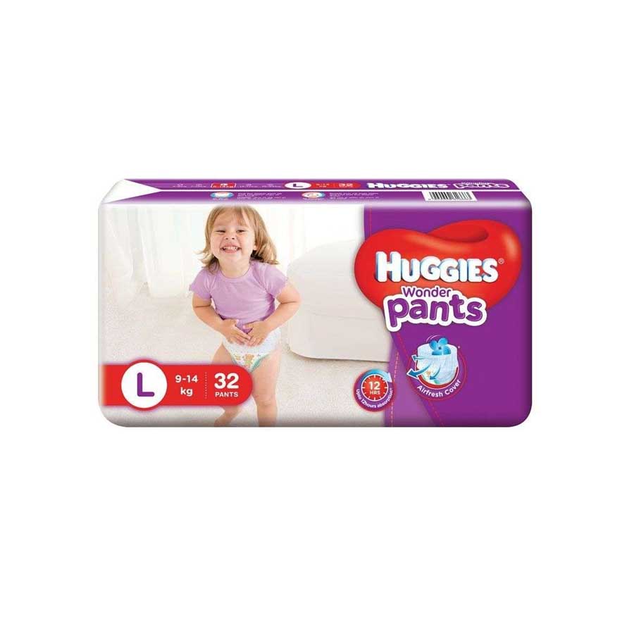 Huggies Baby Diaper Wonder Pants L (9-14kg) 32pcs price in Bangladesh | Authentic Product by Shundorjo