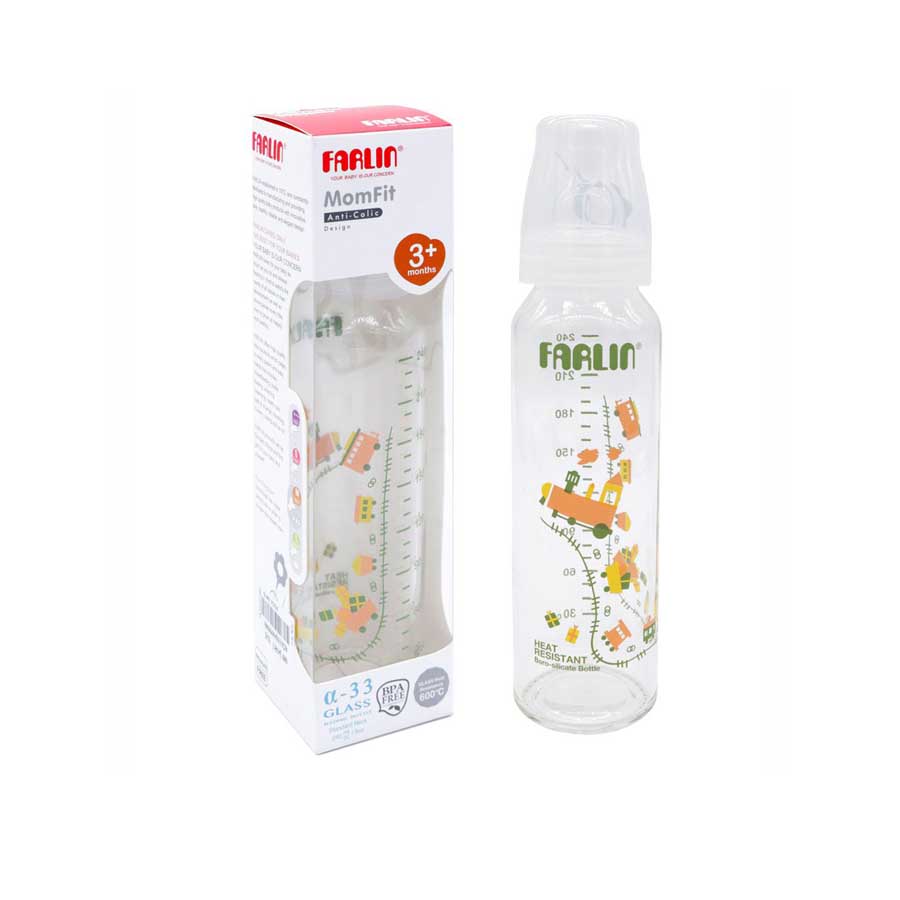 Farlin MomFit Heat Resistant Feeder 3 + Month (Glass) 240ml price in Bangladesh | Authentic Product by Shundorjo