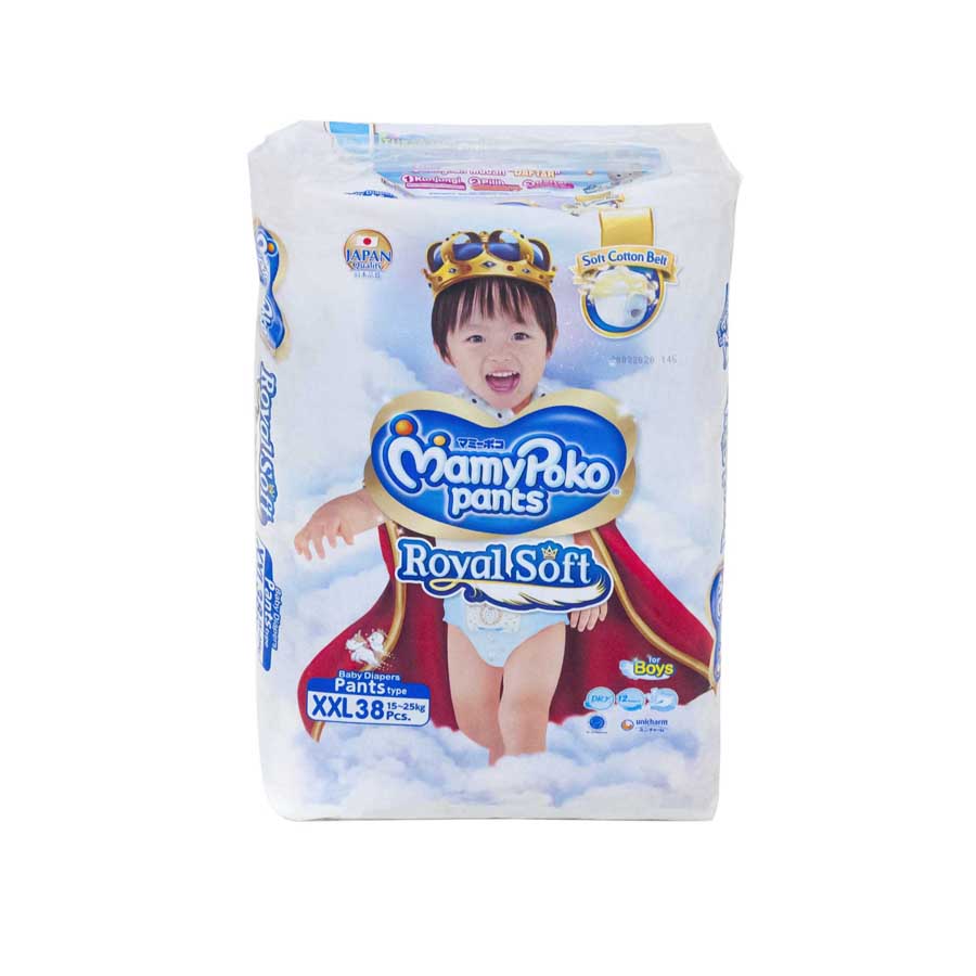 MamyPoko Pants Royal Soft XXL Boys 15-25kg 38 Diapers price in Bangladesh | Authentic Product by Shundorjo