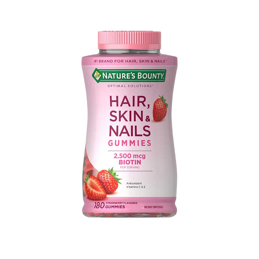 Natures Bounty Hair Skin and Nails With Biotin 180 Gummies price in Bangladesh | Authentic Product by Shundorjo