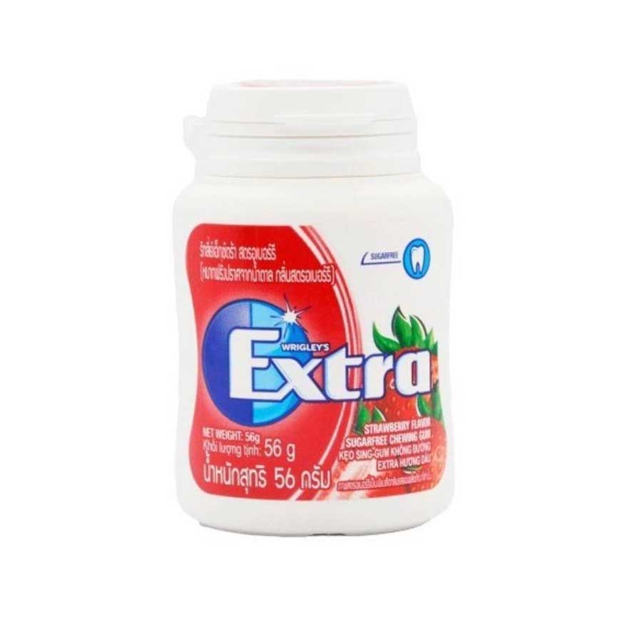 Extra Strawberry Sugar Free Chewing Gum Bottle 56gm price in Bangladesh | Authentic Product by Shundorjo