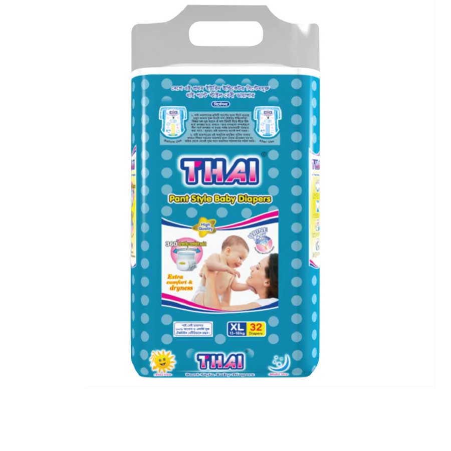 Thai Baby Diaper Pant XL (13-18kg) 32pcs price in Bangladesh | Authentic Product by Shundorjo