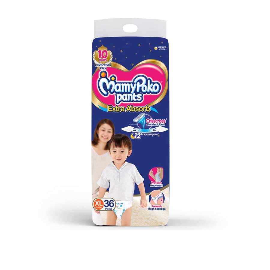 MamyPoko Pants Diaper XL (12-17kg) 36pcs price in Bangladesh | Authentic Product by Shundorjo