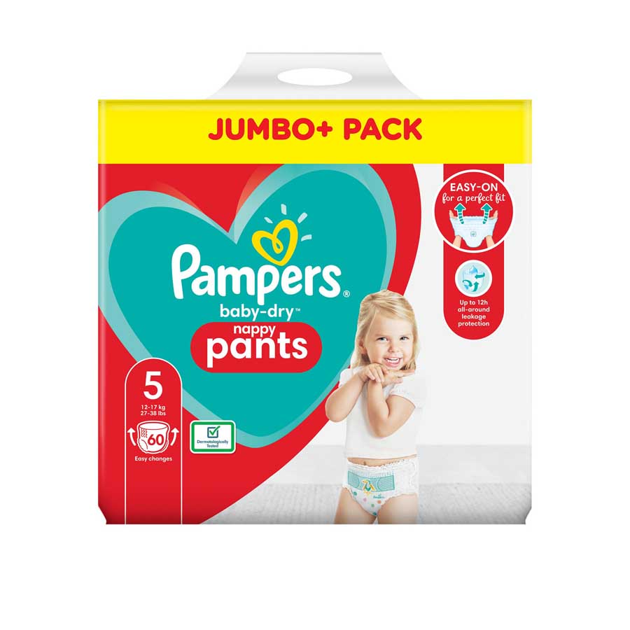 Pampers Baby Dry Pant Jumbo 5 (12kg-17kg) 60 Diapers price in Bangladesh | Authentic Product by Shundorjo