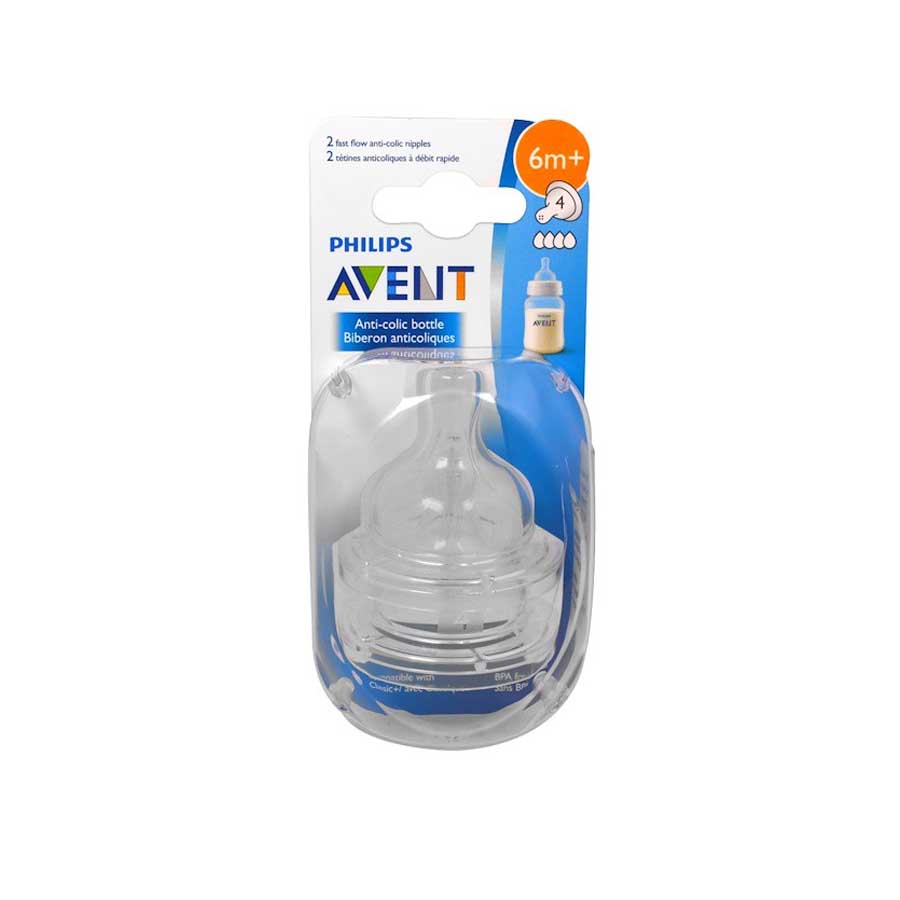 Philips Avent Fast Flow Anti Colic Nipples 6+ Months 2 Pack price in Bangladesh | Authentic Product by Shundorjo