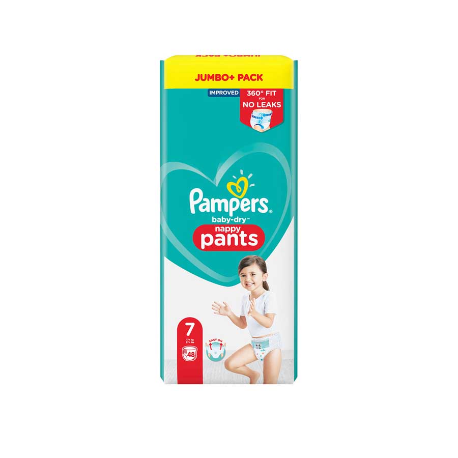 Pampers Baby Dry Nappy Pants 7 (17+Kg) 48pcs price in Bangladesh | Authentic Product by Shundorjo