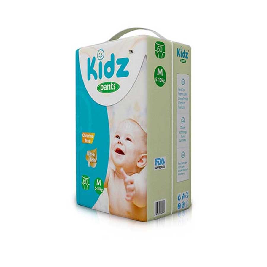 Kidz Ultra Thin Baby Pants Diaper M (5-10kg) 60pcs price in Bangladesh | Authentic Product by Shundorjo
