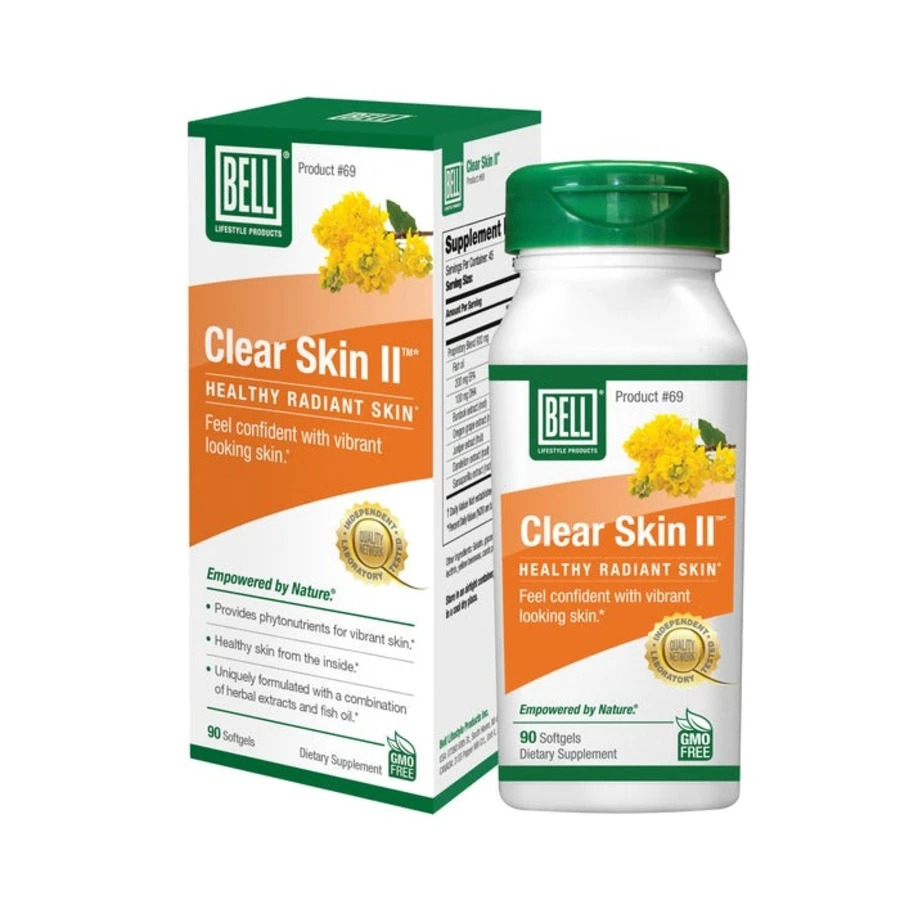Bell Clear Skin II - Advanced Herbal Supplement for Acne & Clear Skin Support