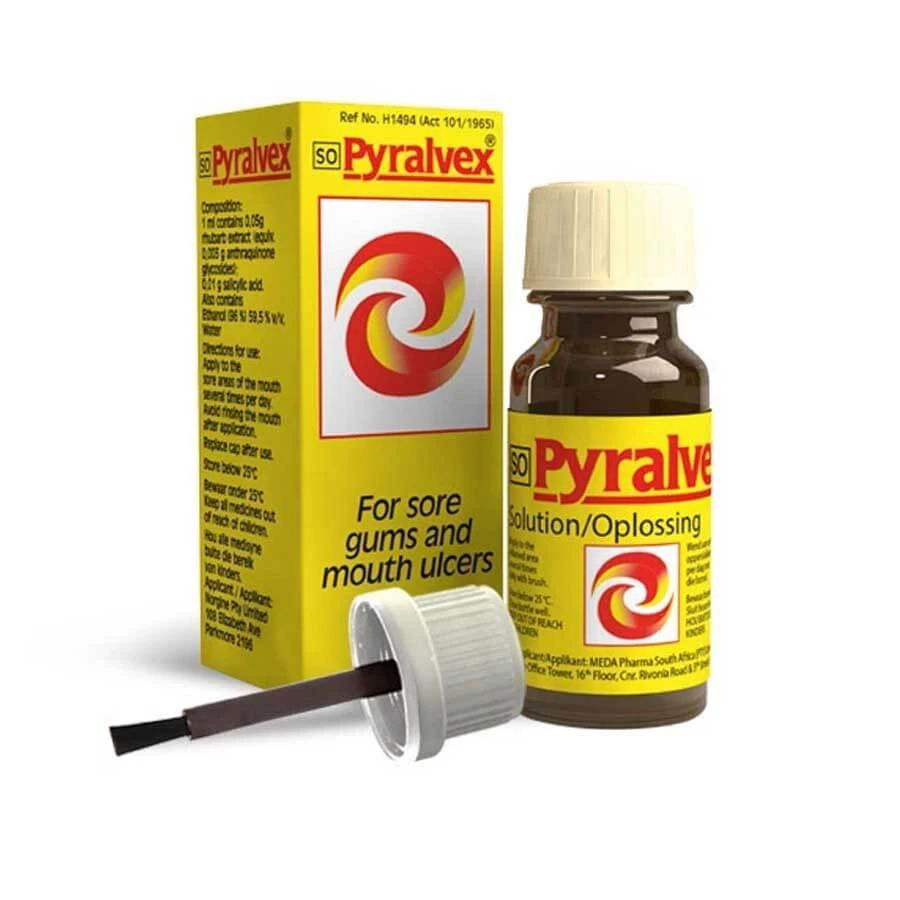 Pyralvex Berna Solution for Sore Gums and Mouth Ulcers 10ml