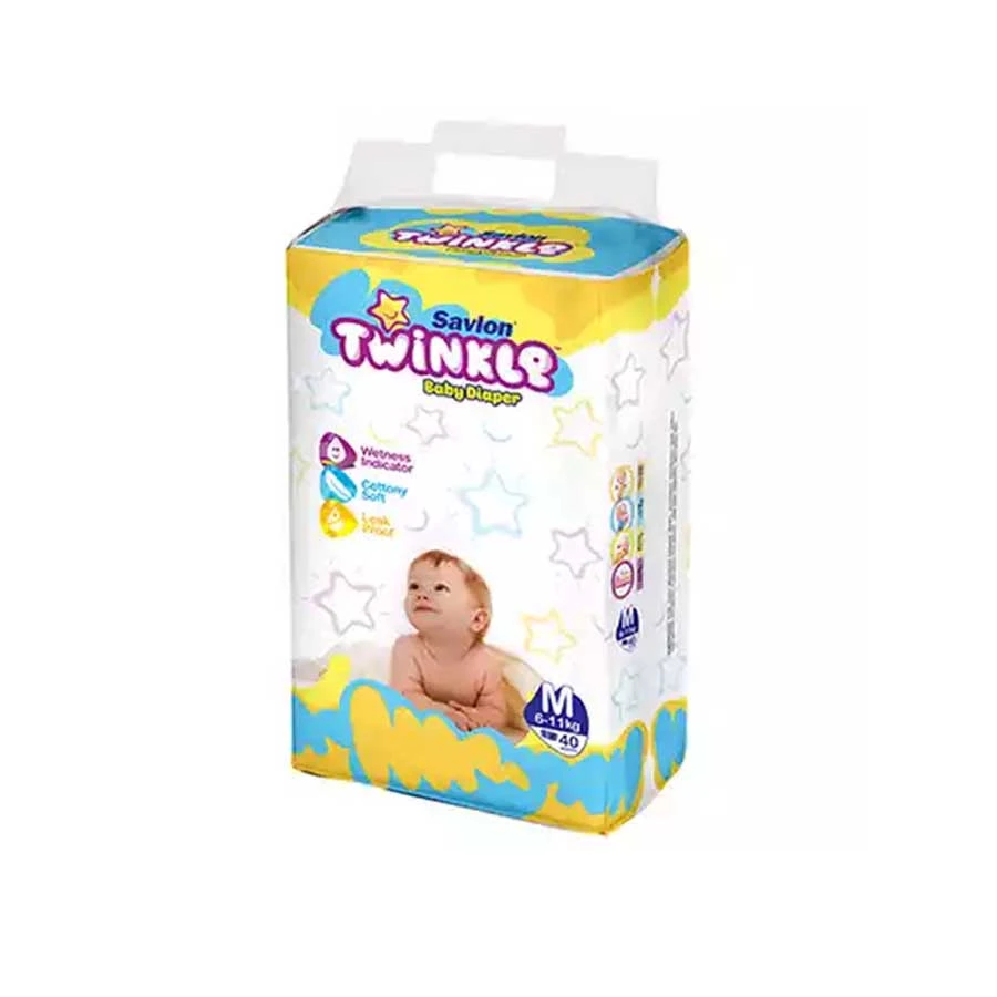 Savlon Twinkle Baby Belt Diaper M (6-11kg) 40pcs price in Bangladesh | Authentic Product by Shundorjo