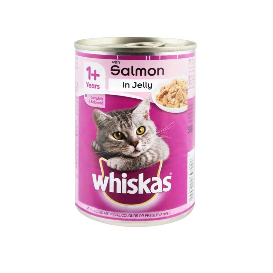 Whiskas Adult Can with Salmon in Jelly 390gm price in Bangladesh | Authentic Product by Shundorjo