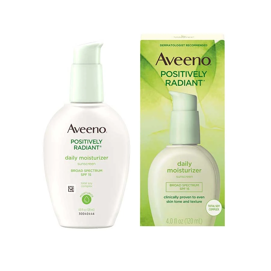Aveeno Positively Radiant Daily Moisturizer Sunscreen SPF15 120ml price in Bangladesh | Authentic Product by Shundorjo