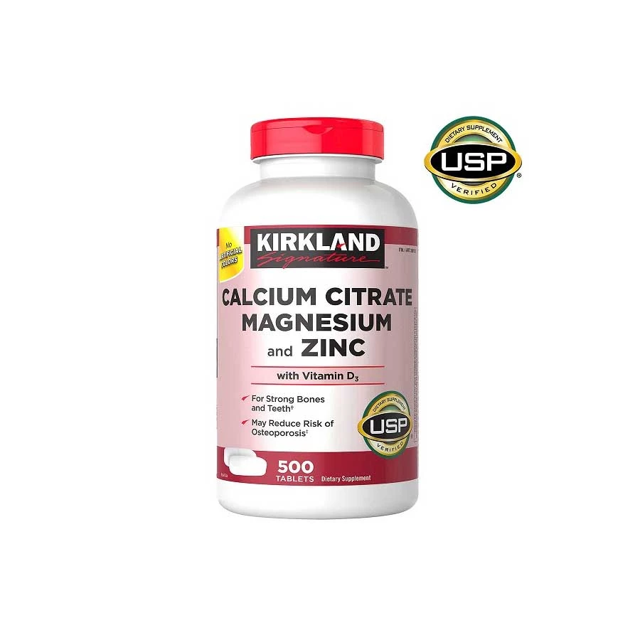 Kirkland Calcium Citrate with Magnesium and Zinc 500mg Vit D3 500 Tablets price in Bangladesh | Authentic Product by Shundorjo