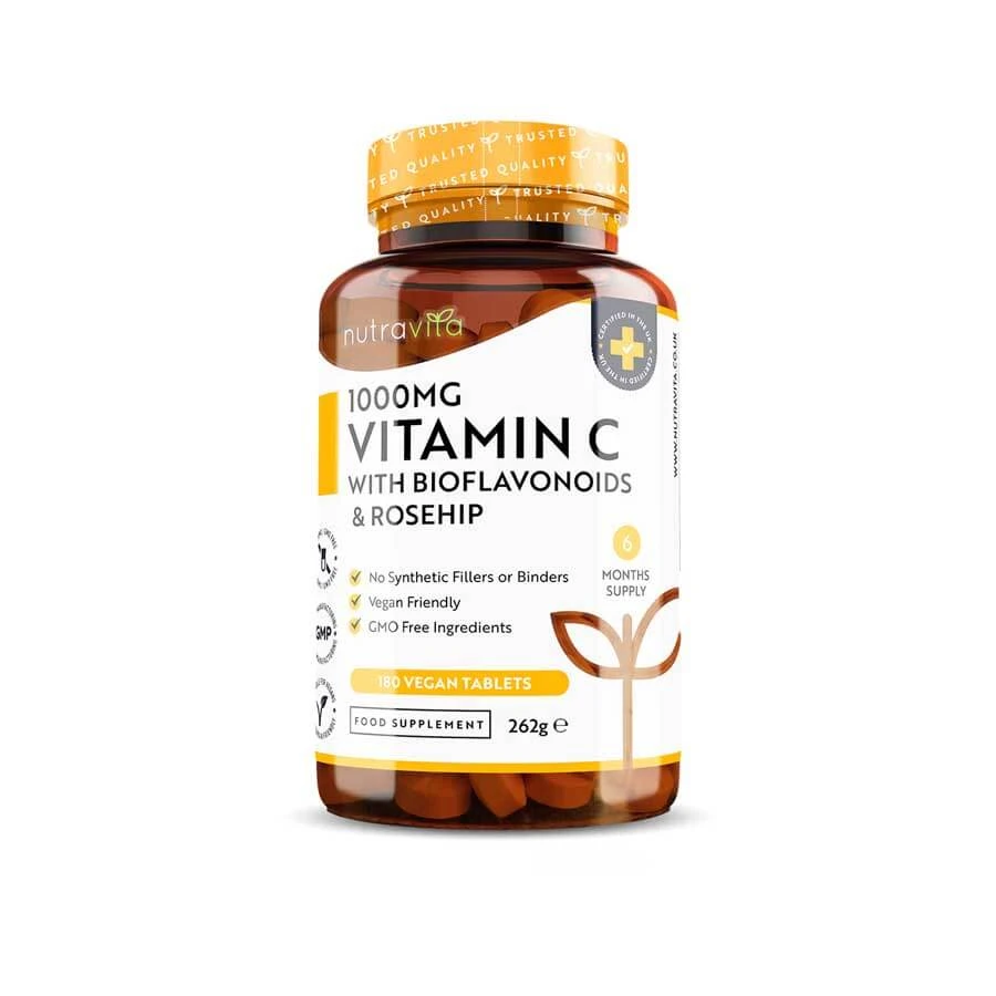 Nutravita Vitamin C 1000mg with Bioflavonoids & Rosehip 180 Tablets