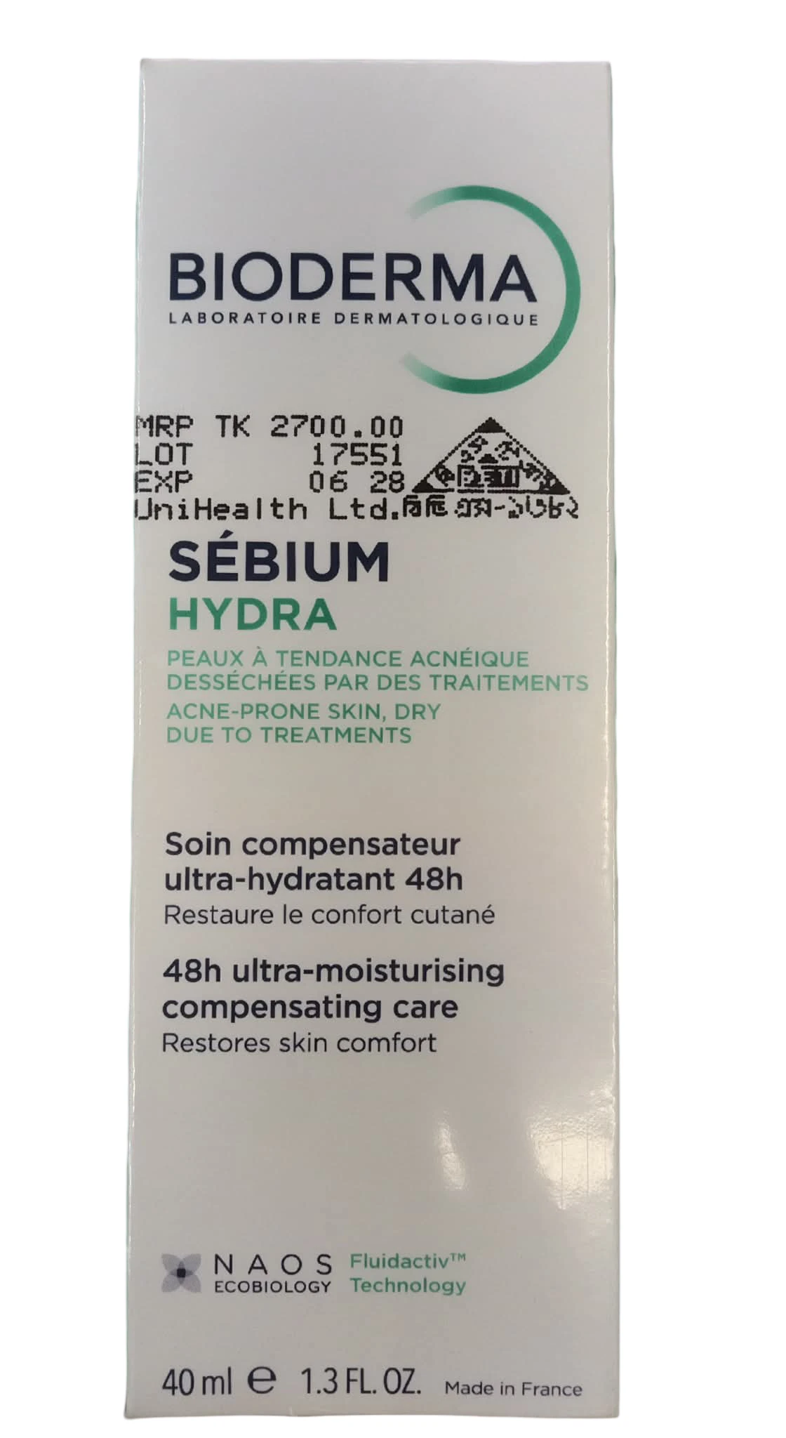 Bioderma Sebium Hydra Cream 40ml price in Bangladesh | Authentic Product by Shundorjo