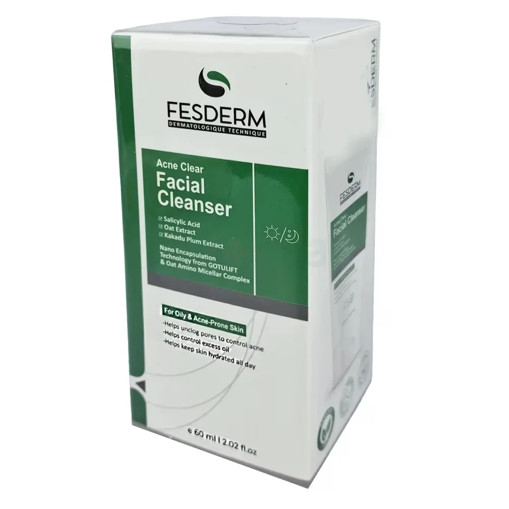 FESDERM Acne Clear Facial Cleanser for Oily & Acne-Prone Skin – 60ml price in Bangladesh | Authentic Product by Shundorjo