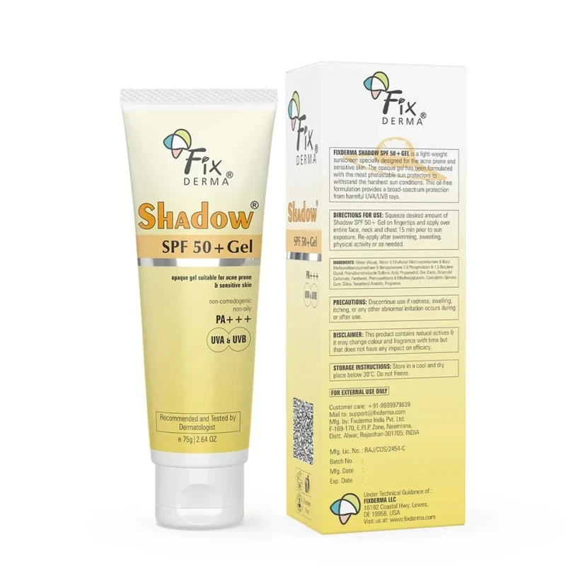 Fixderma Shadow SPF 50+ Sunscreen Gel 75gm price in Bangladesh | Authentic Product by Shundorjo